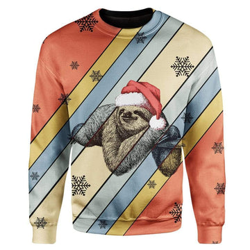 Sloth Custom Sweater Apparel HD-TA22111904 Ugly Christmas Sweater Long Sleeve S 
