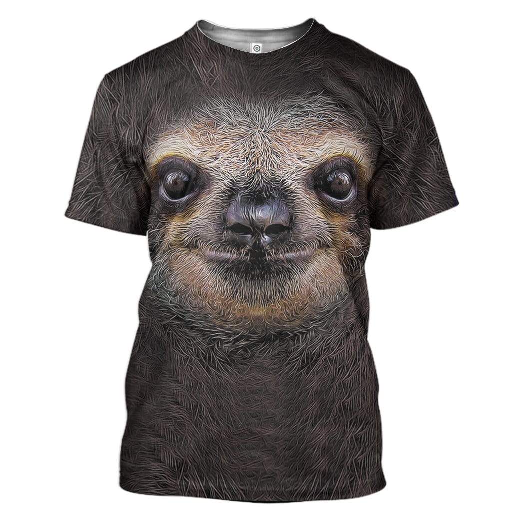 Sloth Custom T-Shirts Hoodies Apparel HD-QM1401202 3D Custom Fleece Hoodies T-Shirt S 