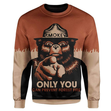 Gearhumans Smokey Only You Can Prevent Forest Fire Custom T-Shirts Hoodie Apparel