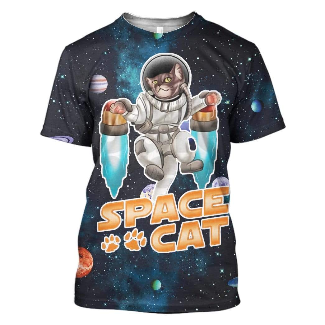 Space Cat Custom T-Shirts Hoodies Apparel CT-AT3112195 3D Custom Fleece Hoodies T-Shirt S 