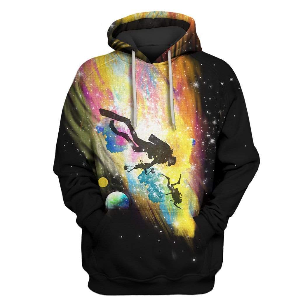 SPACE DIVING Custom T-shirt - Hoodies Apparel HD-MV111374 3D Custom Fleece Hoodies Hoodie S 