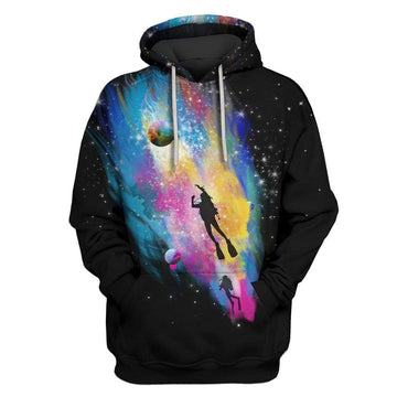 Gearhumans Space Diving Custom T-shirt - Hoodies Apparel