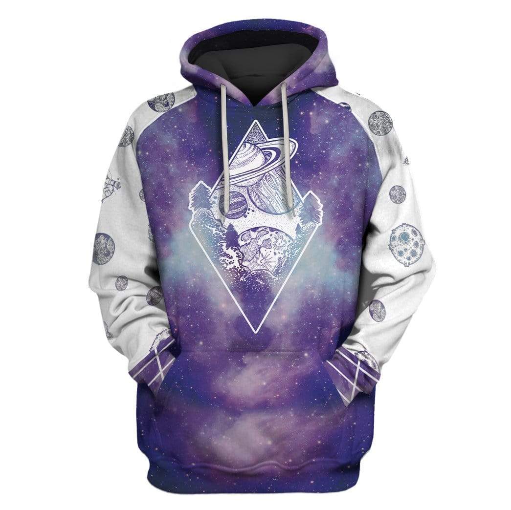 Space Drawing Custom T-shirt - Hoodies Apparel HD-GH20003 3D Custom Fleece Hoodies Hoodie S 