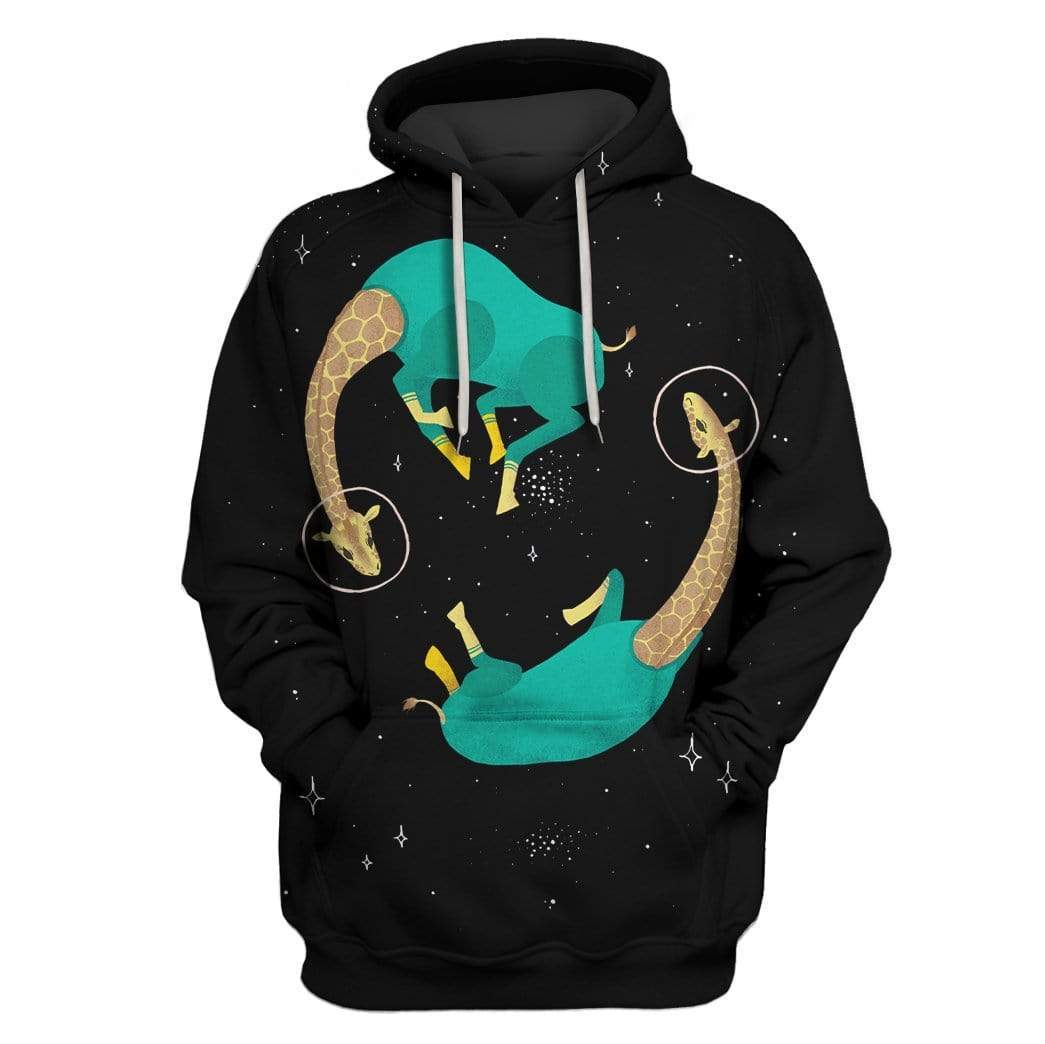 Space Giraffes Custom T-shirt - Hoodies Apparel HD-GH20362 3D Custom Fleece Hoodies Hoodie S 