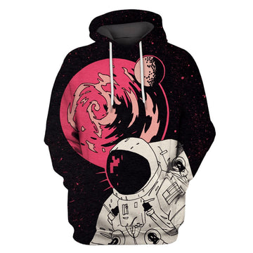 Spaceman Astronaut Plannet Custom T-shirt - Hoodies Apparel GH110241 3D Custom Fleece Hoodies Hoodie S 