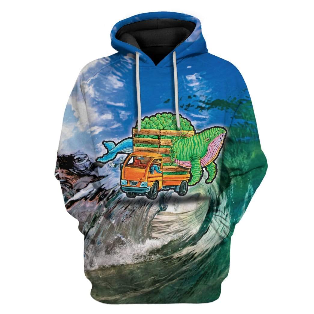 Spirit Whale And Watermelon Truck Hoodie T-Shirts Apparel HD-AT1101203 3D Custom Fleece Hoodies Hoodie S 