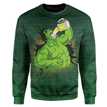Gearhumans St Patrick Day Hulk Drinks Beer Custom T-Shirts Hoodies Apparel