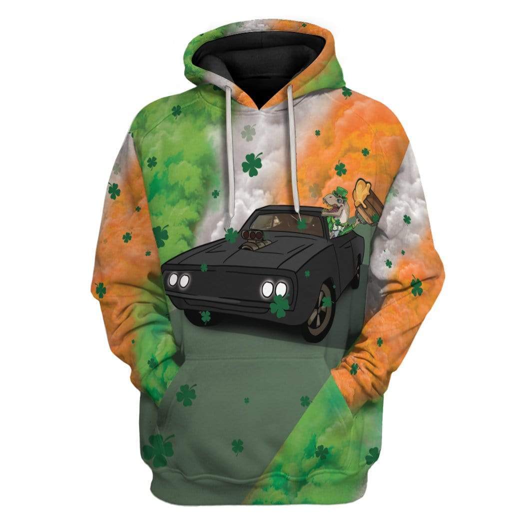 St Patrick Fast TRex Custom T-Shirts Hoodies Apparel HD-AT0302202 3D Custom Fleece Hoodies Hoodie S 