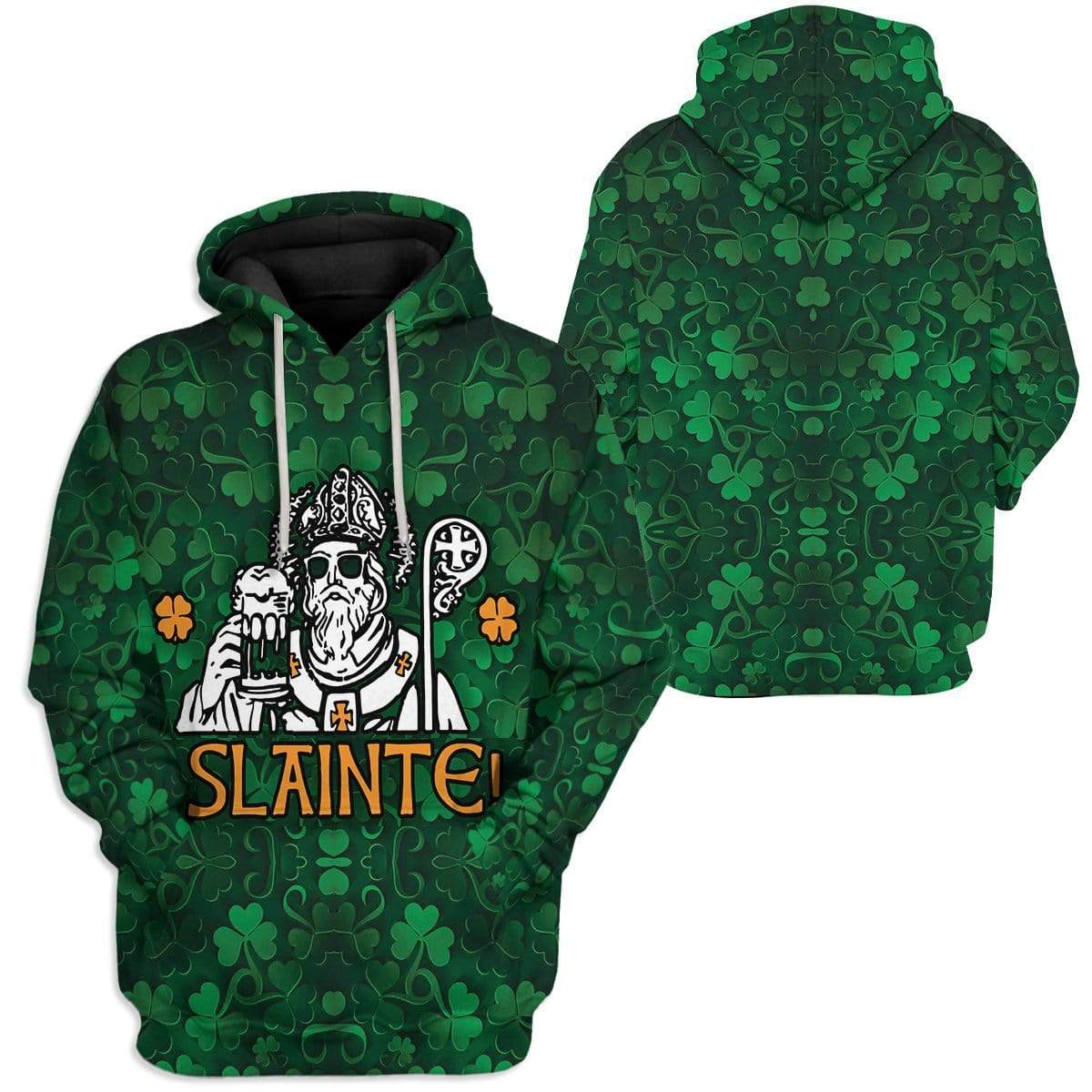 St Patrick Slainte Custom T-Shirts Hoodies Apparel HD-AT1601201 3D Custom Fleece Hoodies 