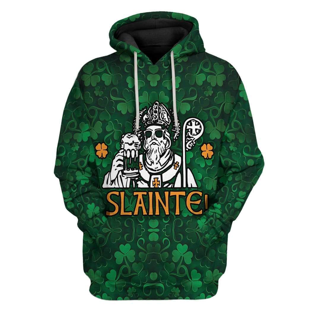 St Patrick Slainte Custom T-Shirts Hoodies Apparel HD-AT1601201 3D Custom Fleece Hoodies Hoodie S 