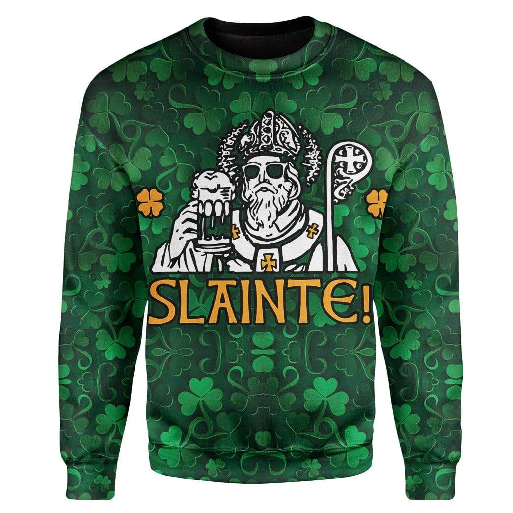 St Patrick Slainte Custom T-Shirts Hoodies Apparel HD-AT1601201 3D Custom Fleece Hoodies Long Sleeve S 
