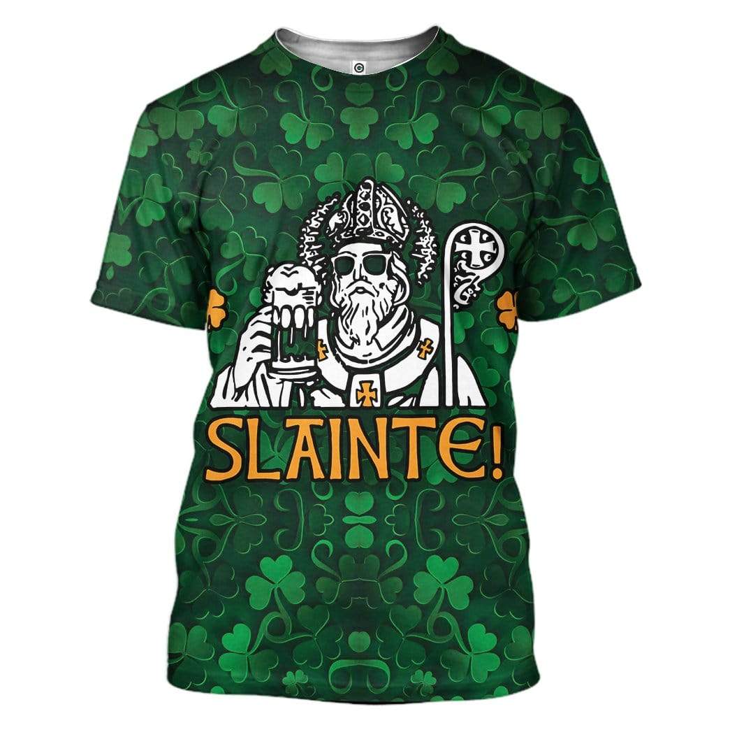 St Patrick Slainte Custom T-Shirts Hoodies Apparel HD-AT1601201 3D Custom Fleece Hoodies T-Shirt S 
