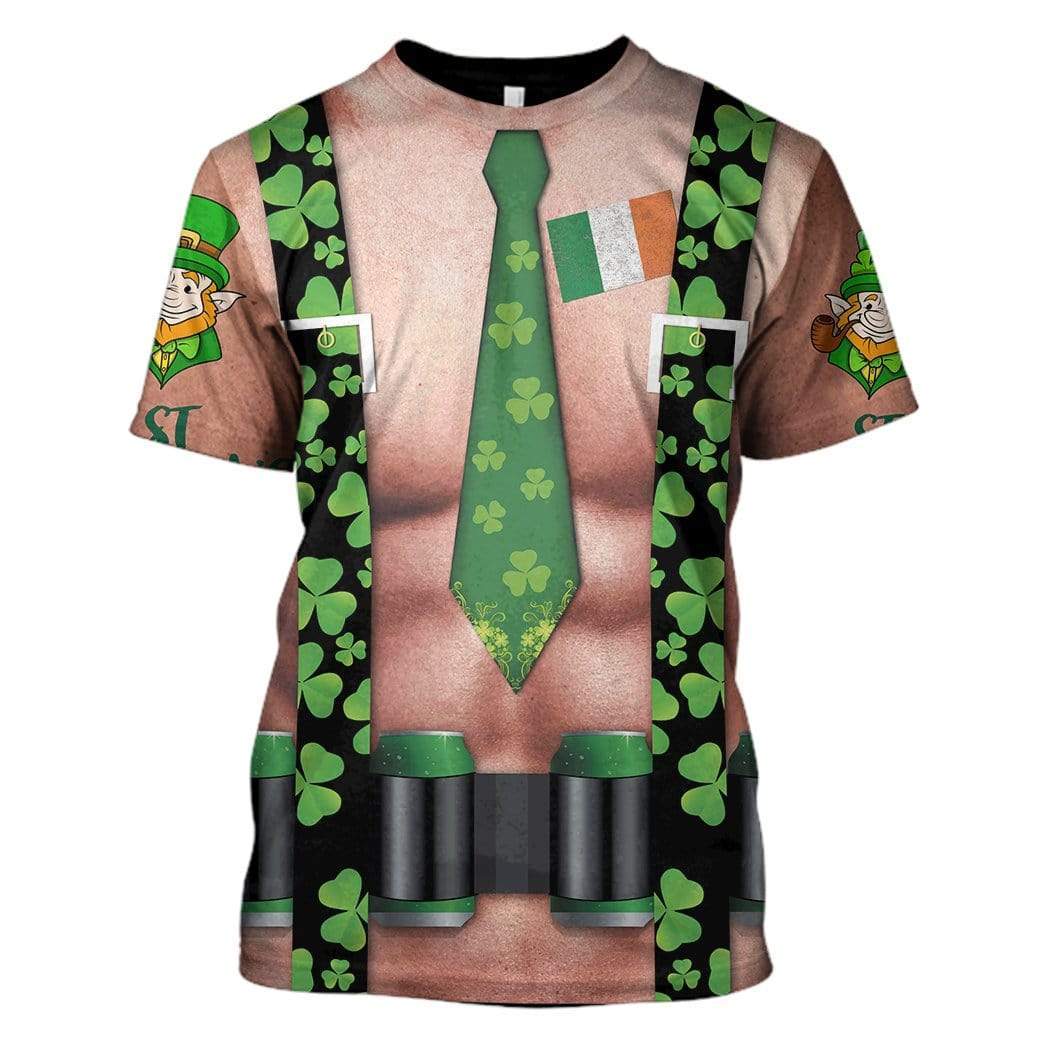 St. Patrick's Day Men Funny Ugly Custom T-Shirts Hoodies Apparel HD-AT3101203 3D Custom Fleece Hoodies T-Shirt S 