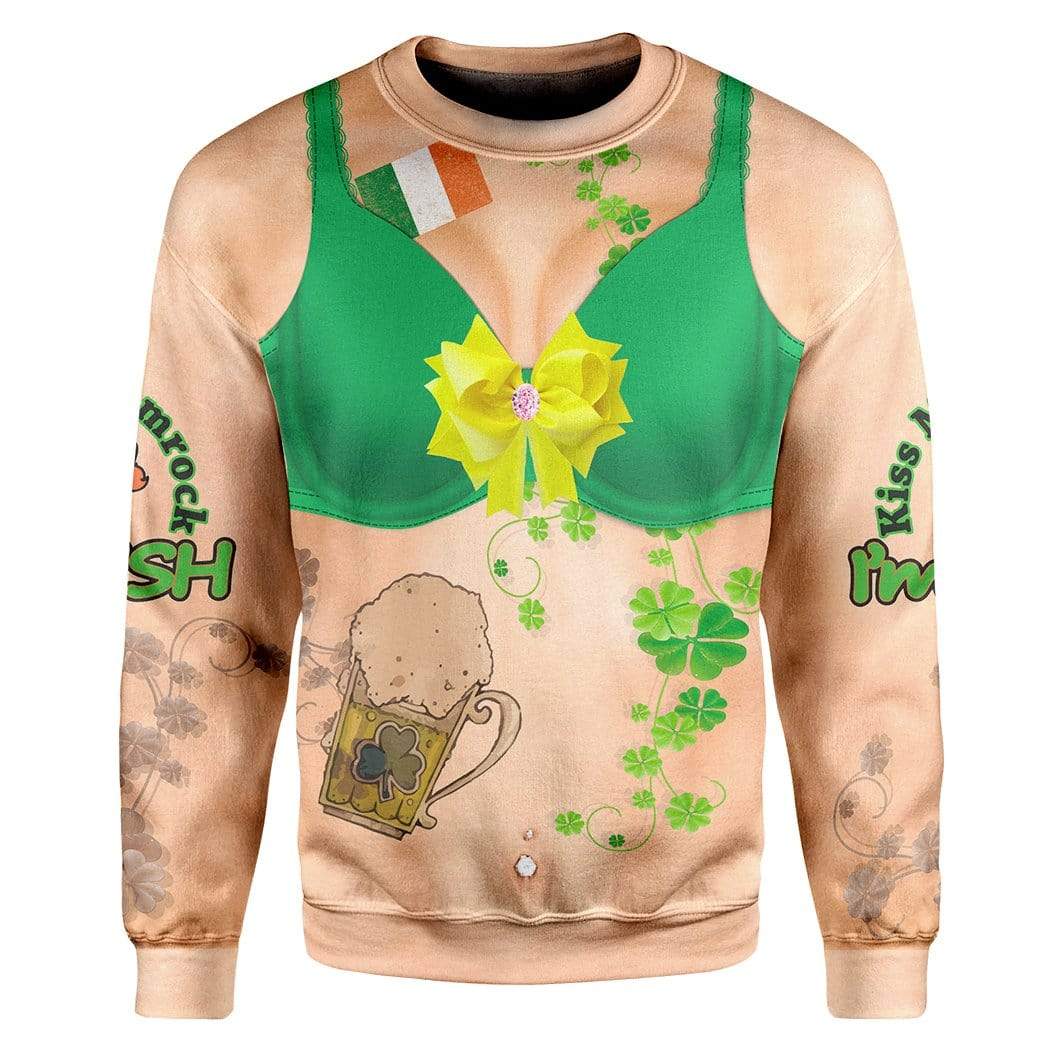 St. Patrick's Day Women Funny Ugly Custom T-Shirts Hoodies Apparel HD-AT3101204 3D Custom Fleece Hoodies Long Sleeve S 
