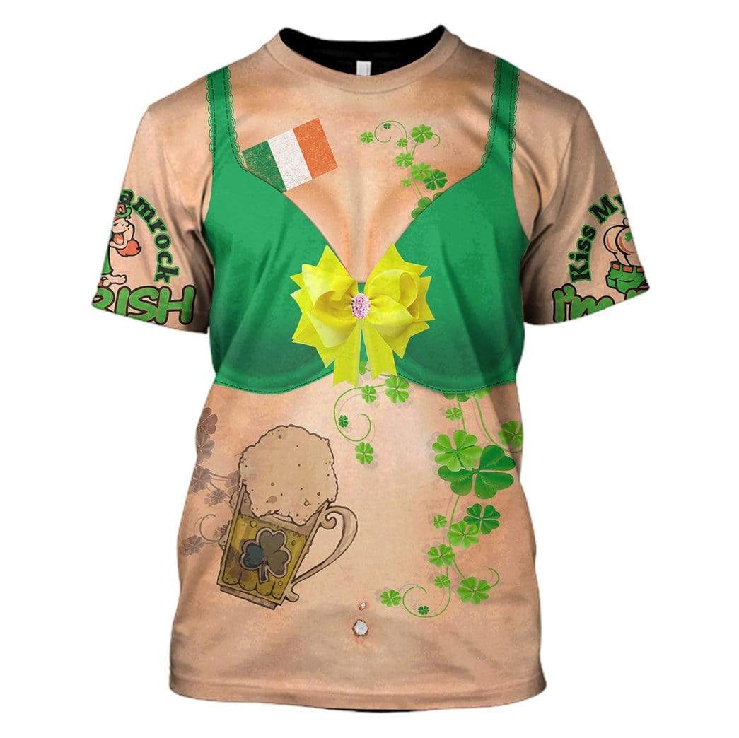 St. Patrick's Day Women Funny Ugly Custom T-Shirts Hoodies Apparel HD-AT3101204 3D Custom Fleece Hoodies T-Shirt S 