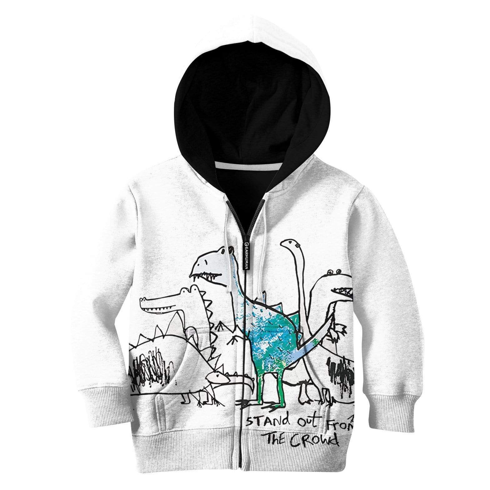Stand Out From The Crowd Custom Hoodies T-shirt Apparel HD-GH1106122K kid 3D apparel Kid Zip Hoodie S/6-8 