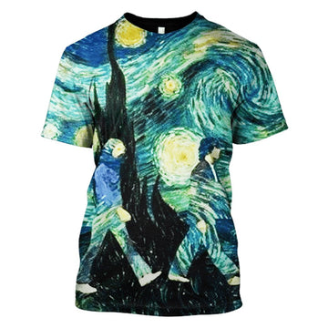 Starry Night Hoodies - T-Shirts Apparel GH110106 3D Custom Fleece Hoodies T-Shirt S 