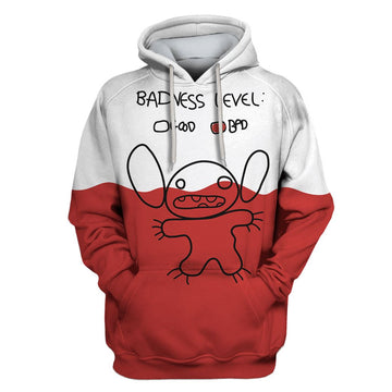 Stitch Badness Level Custom T-shirt - Hoodies Apparel HD-MV111123 3D Custom Fleece Hoodies Hoodie S 