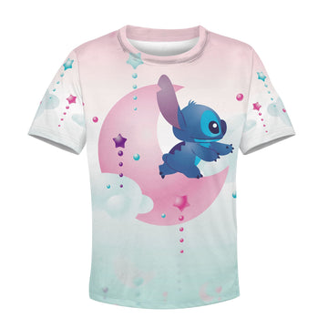 Stitch Kid Custom Hoodies T-shirt Apparel HD-PET110331K kid 3D apparel Kid T-Shirt XS 