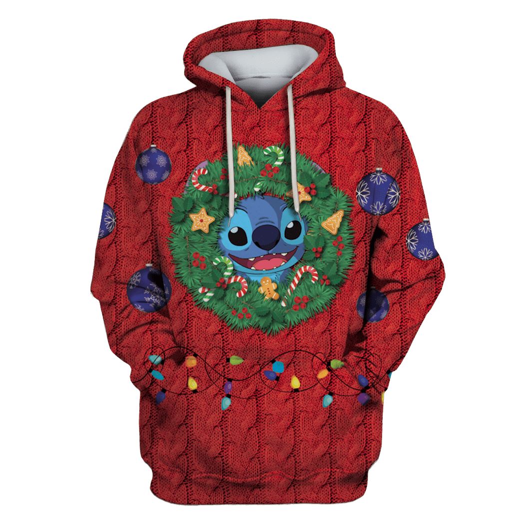 STITCH ON CHRISTMAS DAY Custom T-shirt - Hoodies Apparel HD-UGL110214 3D Custom Fleece Hoodies Hoodie S 