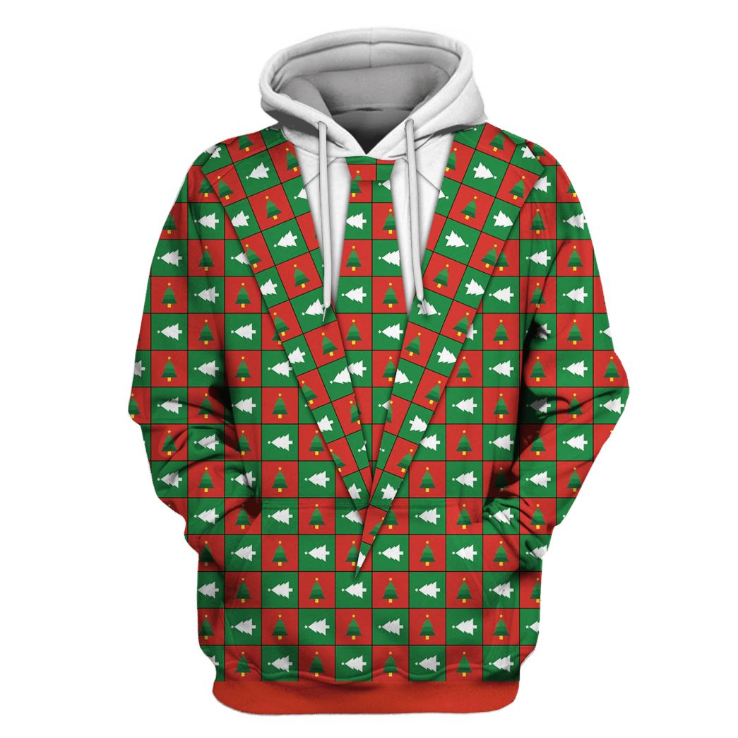 Suit For Christmas Custom T-shirt - Hoodies Apparel HD-UGL110154 3D Custom Fleece Hoodies Hoodie S 