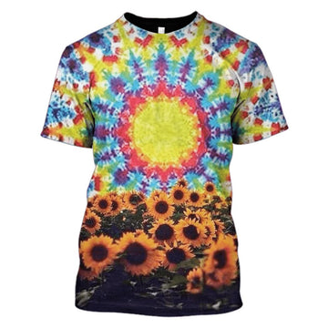 Sun Flower Hoodies - T-Shirt Apparel HP101108 3D Custom Fleece Hoodies T-Shirt S 