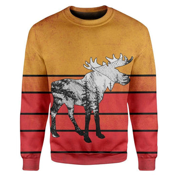 Gearhumans Sunset Moose Custom T-Shirts Hoodies Apparel