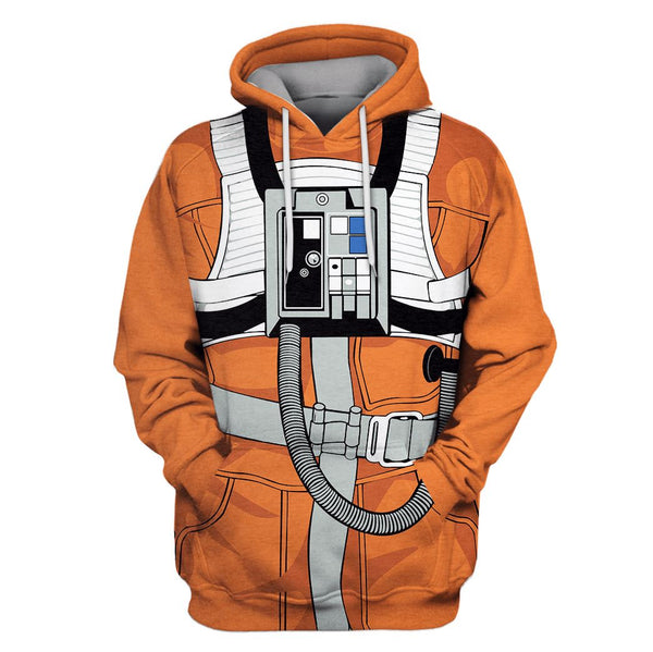 Gearhumans 3D Star Wars Rebel Pilot Tshirt Hoodie Apparel