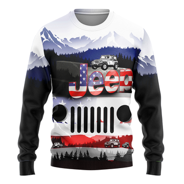 Gearhumans 3D Jeep American Flag Tshirt Hoodie Apparel