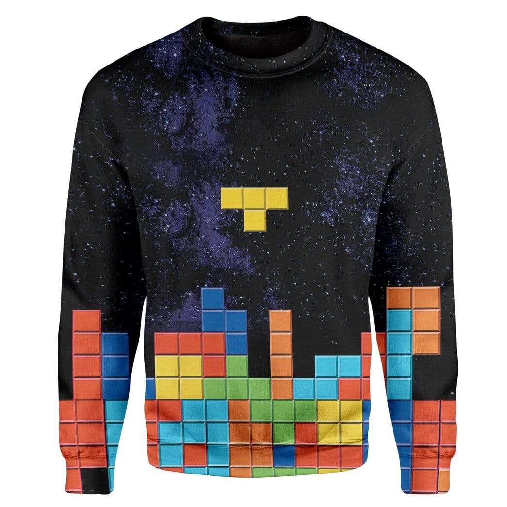Tetris Custom T-Shirts Hoodies Apparel HD-QM1601203 3D Custom Fleece Hoodies Long Sleeve S 