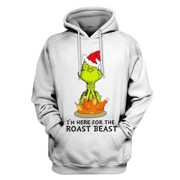 Gearhumans The Grinch I'm Here For The Roast Beast Custom T-shirt - Hoodies Apparel