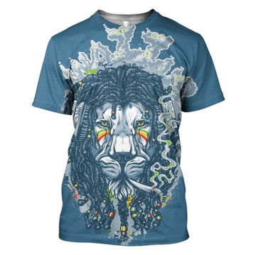 Gearhumans The Rasta Lion Hoodies - T-Shirts Apparel