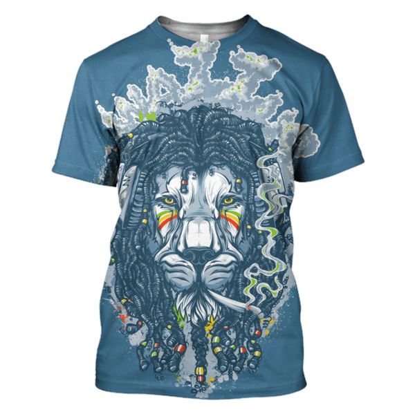 The Rasta Lion Hoodies - T-Shirts Apparel PET110184 3D Custom Fleece Hoodies T-Shirt S 