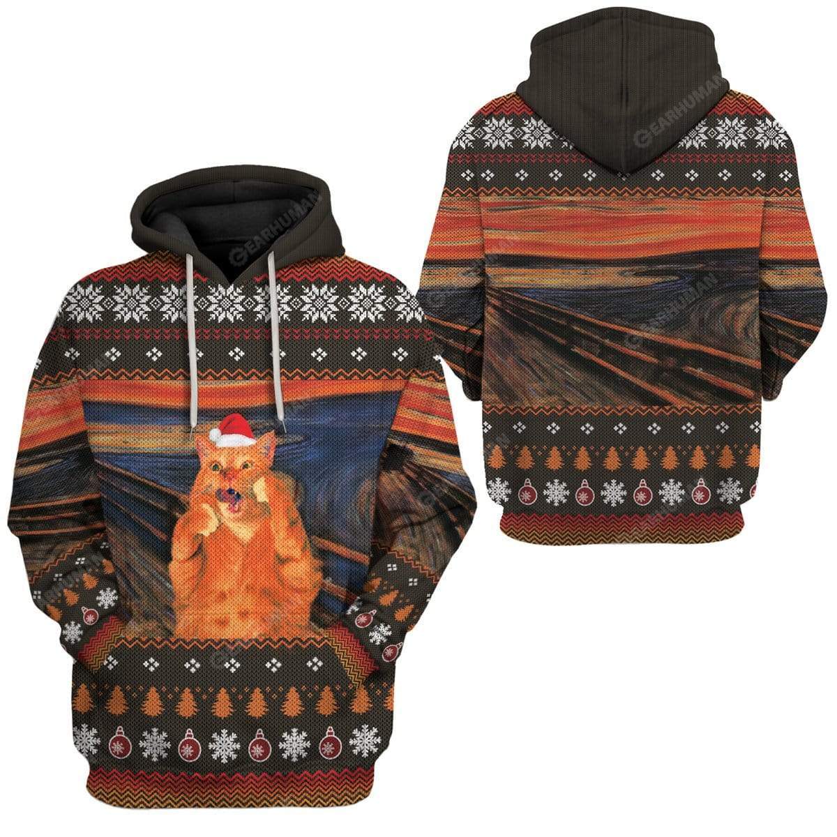 The Scream Cat Custom T-Shirts Hoodies Apparel HD-AT0612197 3D Custom Fleece Hoodies 