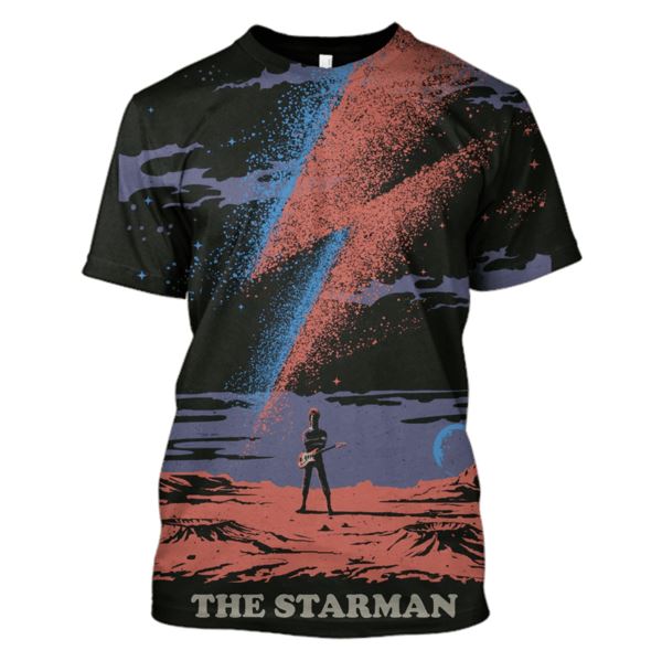 The Starman David Bowie Hoodies - T-Shirts Apparel MV110123 3D Custom Fleece Hoodies T-Shirt S 