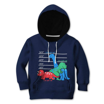 Three Dinosaurs Custom Hoodies T-shirt Apparel HD-GH1106123K kid 3D apparel Kid Hoodie S/6-8 