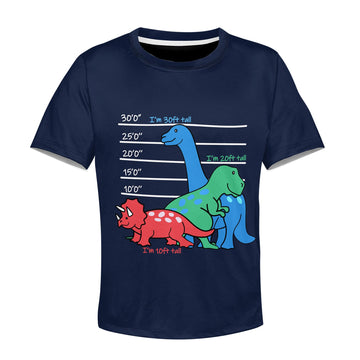 Gearhumans Three Dinosaurs Custom Hoodies T-shirt Apparel