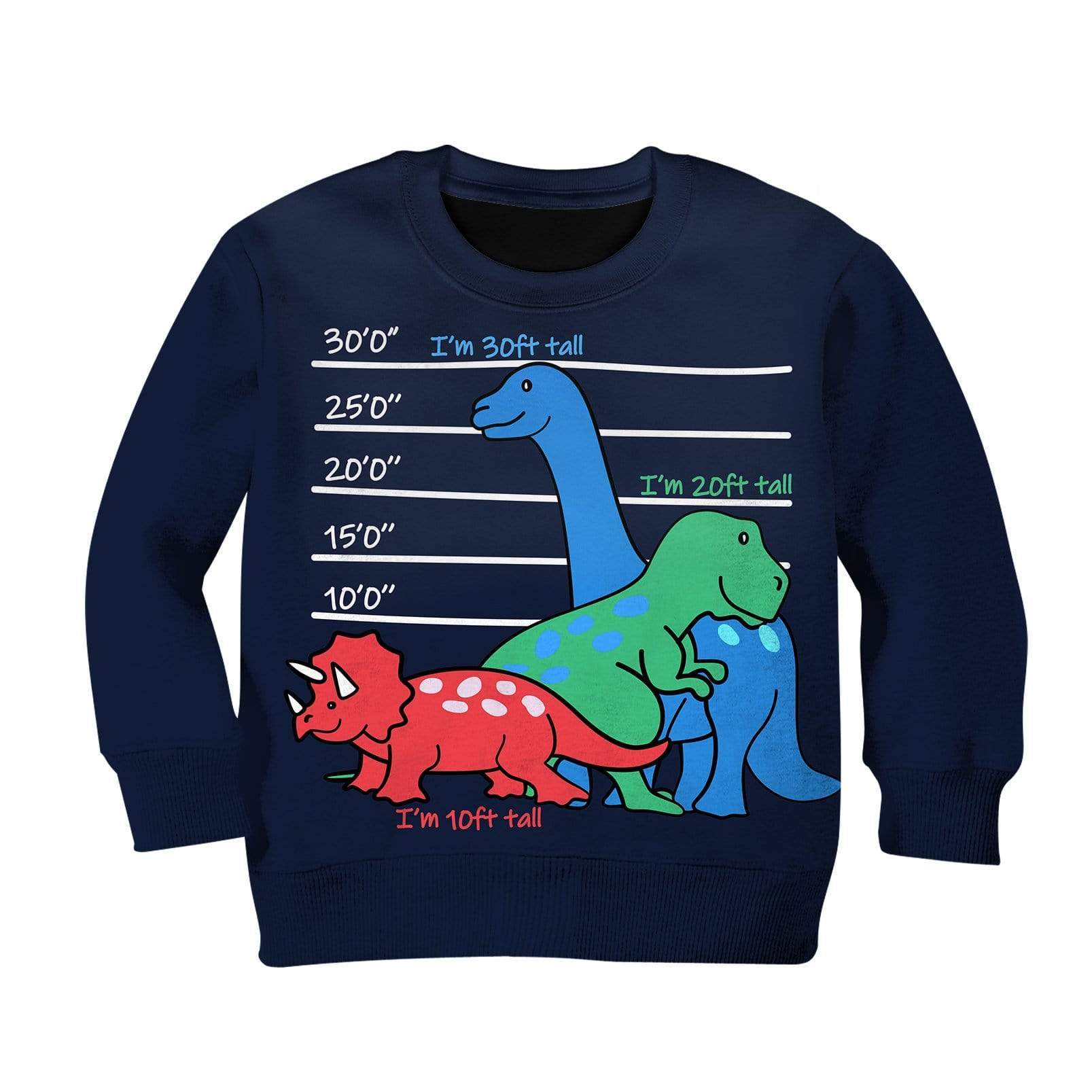 Three Dinosaurs Custom Hoodies T-shirt Apparel HD-GH1106123K kid 3D apparel Kid T-Shirt XS 