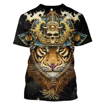 Tiger Samurai Hoodies - T-shirt Apparel PET110178 3D Custom Fleece Hoodies T-Shirt S 