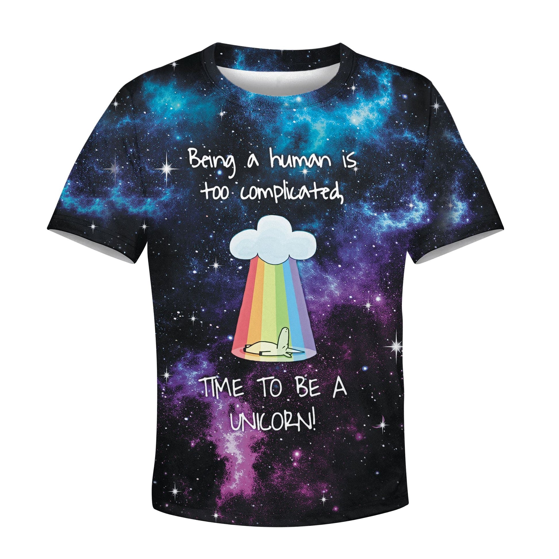 Time To Be A Unicorn Custom Hoodies T-shirt Apparel HD-UNI110164K kid 3D apparel Kid T-Shirt 3XS/2-3 
