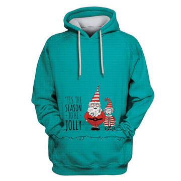 Gearhumans TIS THE SEASON TOBE JOLLY MERRY CHRISTMAS Custom T-shirt - Hoodies Apparel