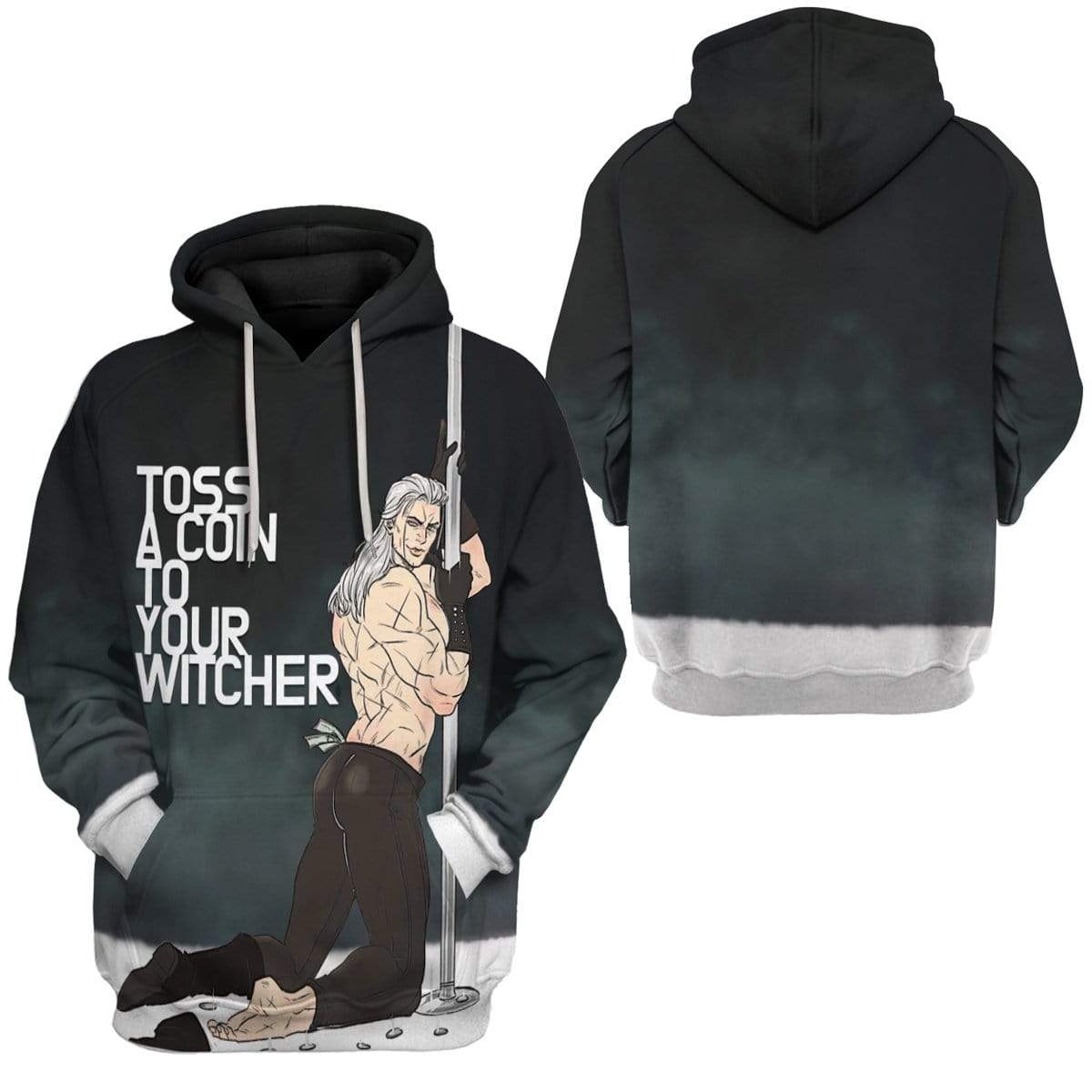 Toss A Coin To Your Witcher T-Shirts Hoodies Apparel MV-QM1001202 3D Custom Fleece Hoodies 