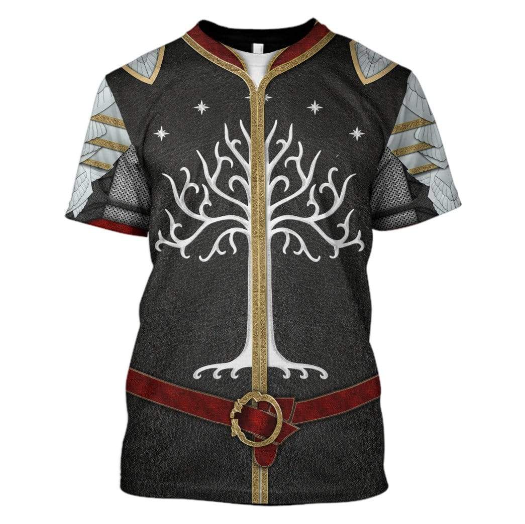 Tree of Gondor Decal Sticker Custom T-shirt - Hoodies Apparel HD-GH20119 3D Custom Fleece Hoodies T-Shirt S 