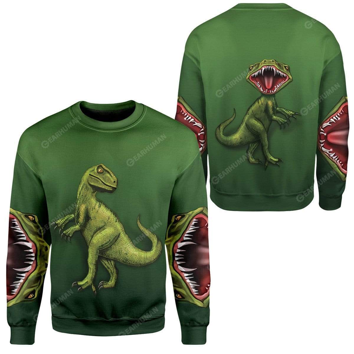 Trex Dinosaur T-Shirts Hoodies Apparel HD-QM2611191 3D Custom Fleece Hoodies 