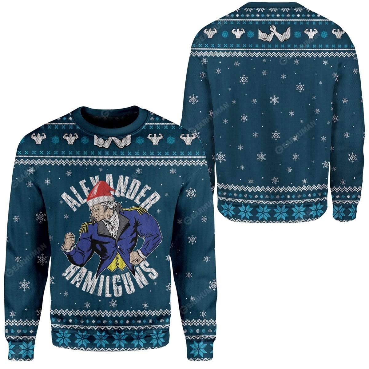 Ugly Alexander Hamilguns Custom Sweater Apparel HD-AT12111917 Ugly Christmas Sweater 