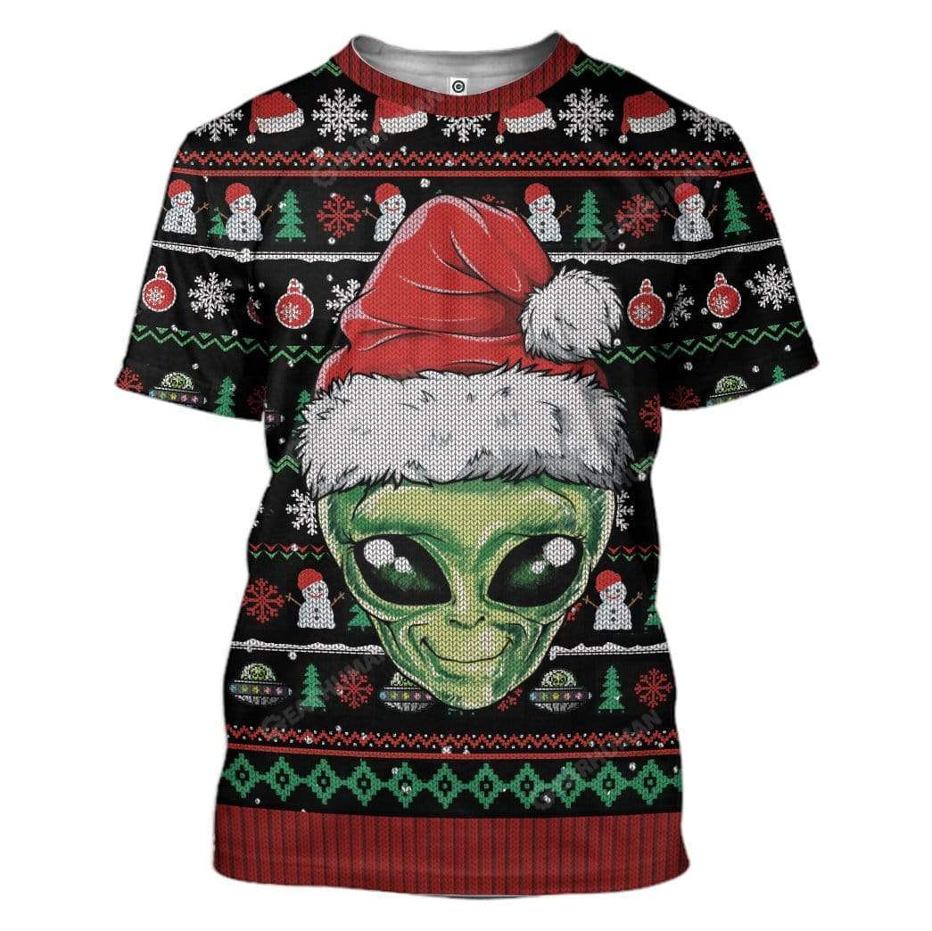 Ugly Alien Custom T-shirt - Hoodies Apparel HD-AT20111913 3D Custom Fleece Hoodies T-Shirt S 