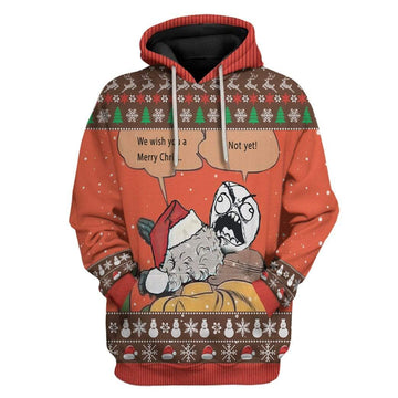 Ugly Angry Face Meme Slapping Santa Christmas Custom T-Shirts Hoodies Apparel HD-TA0612194 3D Custom Fleece Hoodies Hoodie S 