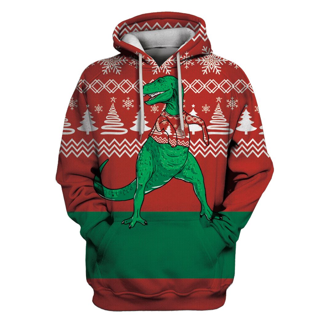 Ugly Animal in Christmas Day Custom T-shirt - Hoodies Apparel HD-UGL110136 3D Custom Fleece Hoodies Hoodie S 