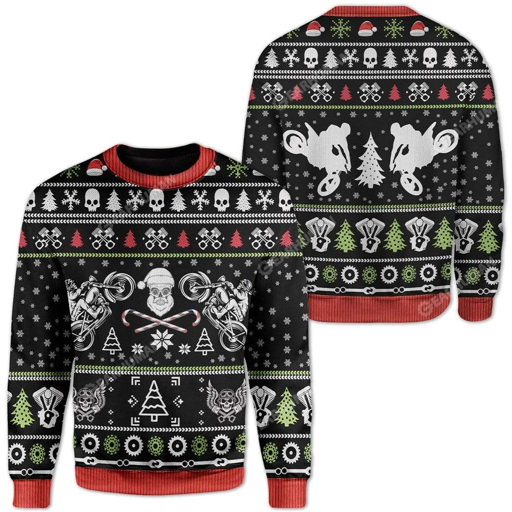 Ugly Biker Custom Sweater Apparel HD-DT22111910 Ugly Christmas Sweater 