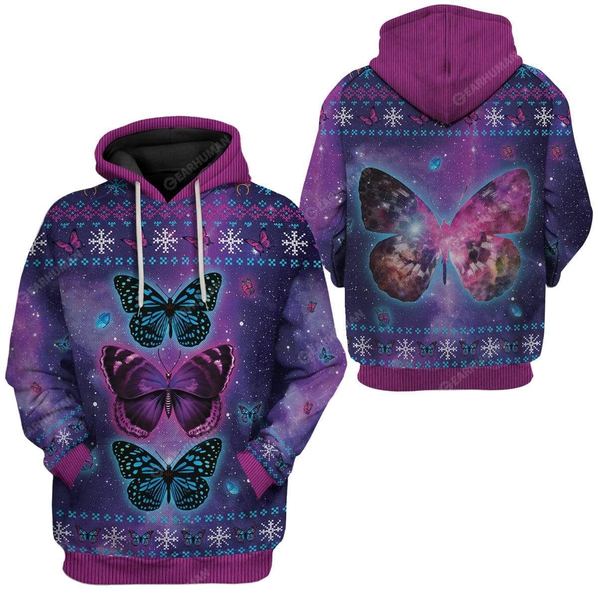 Ugly Butterfly Custom T-Shirts Hoodies Apparel AN-DT3011191 3D Custom Fleece Hoodies 